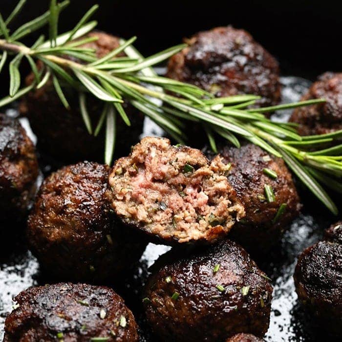 Ultimate Holiday Appetizer: Rosemary Thyme Balsamic Meatballs